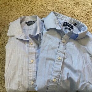 Tommy Hilfiger and Penguin Blue Casual Button Down Shirts Bundle of Two